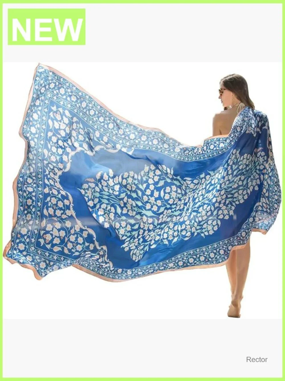 100% Mulberry Silk Pashmina Shawl Extra Large Floral Wrap for Evening